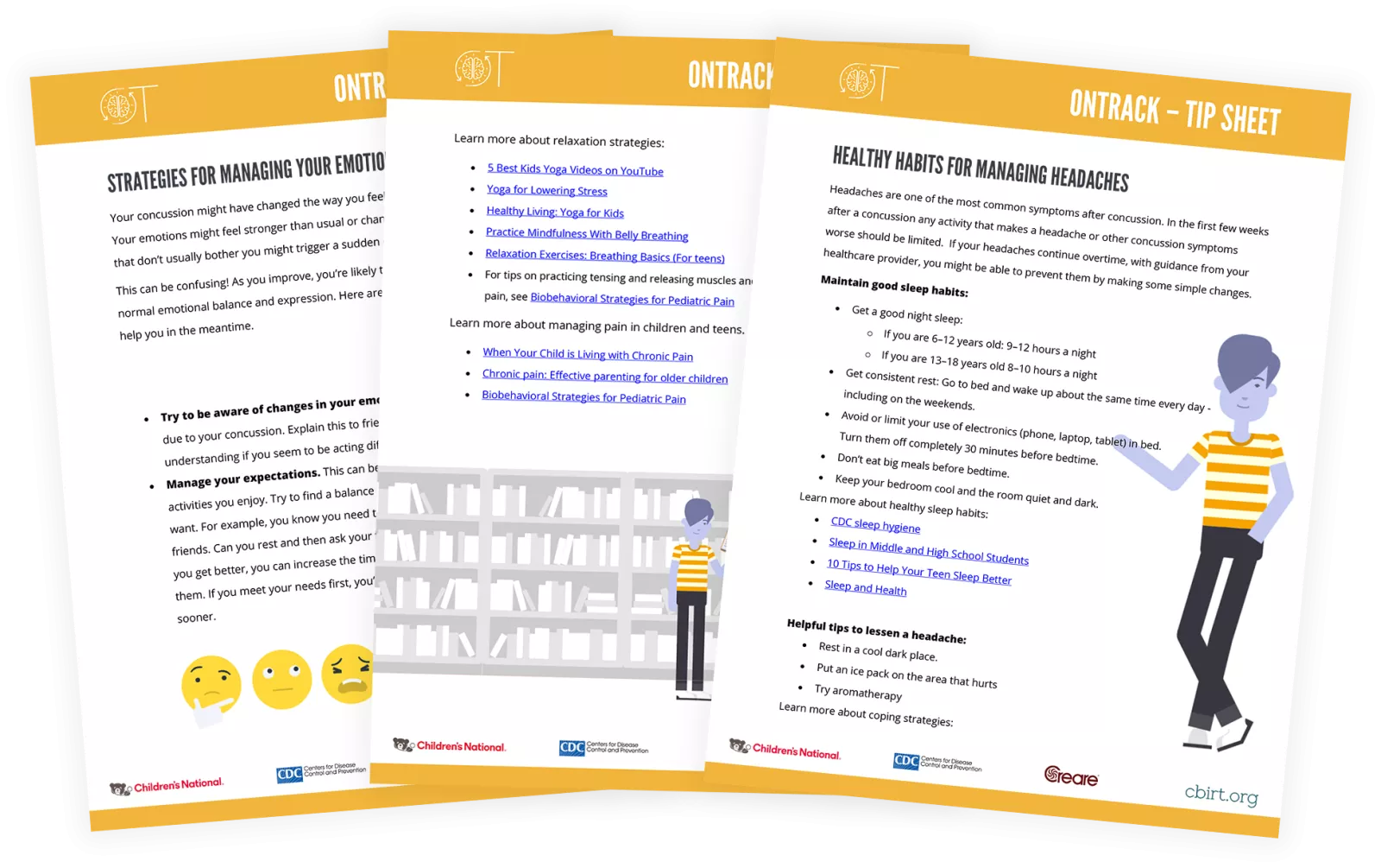 Image of OnTRACK Tip sheets fanned out